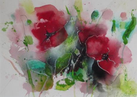 521. Mohnblumen 16 - Hans Schott - Array auf Array - Array - 521. Mohnblumen 16 - Hans Schott - Array auf Array - Array -