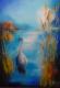 590. Kranich am Ufer - Hans Schott - Acryl auf Leinwand - See - 590. Kranich am Ufer - Hans Schott - Acryl auf Leinwand - See -